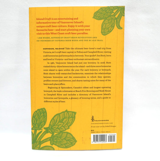 ISLAND CRAFT, Your Guide to the Breweries of Vancouver Island, by Jon C. Stott (2019 1st Ed.)