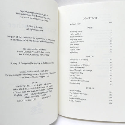 FAR MEMORY, An Autobiography by Joan Grant (2009 1st Ed.)