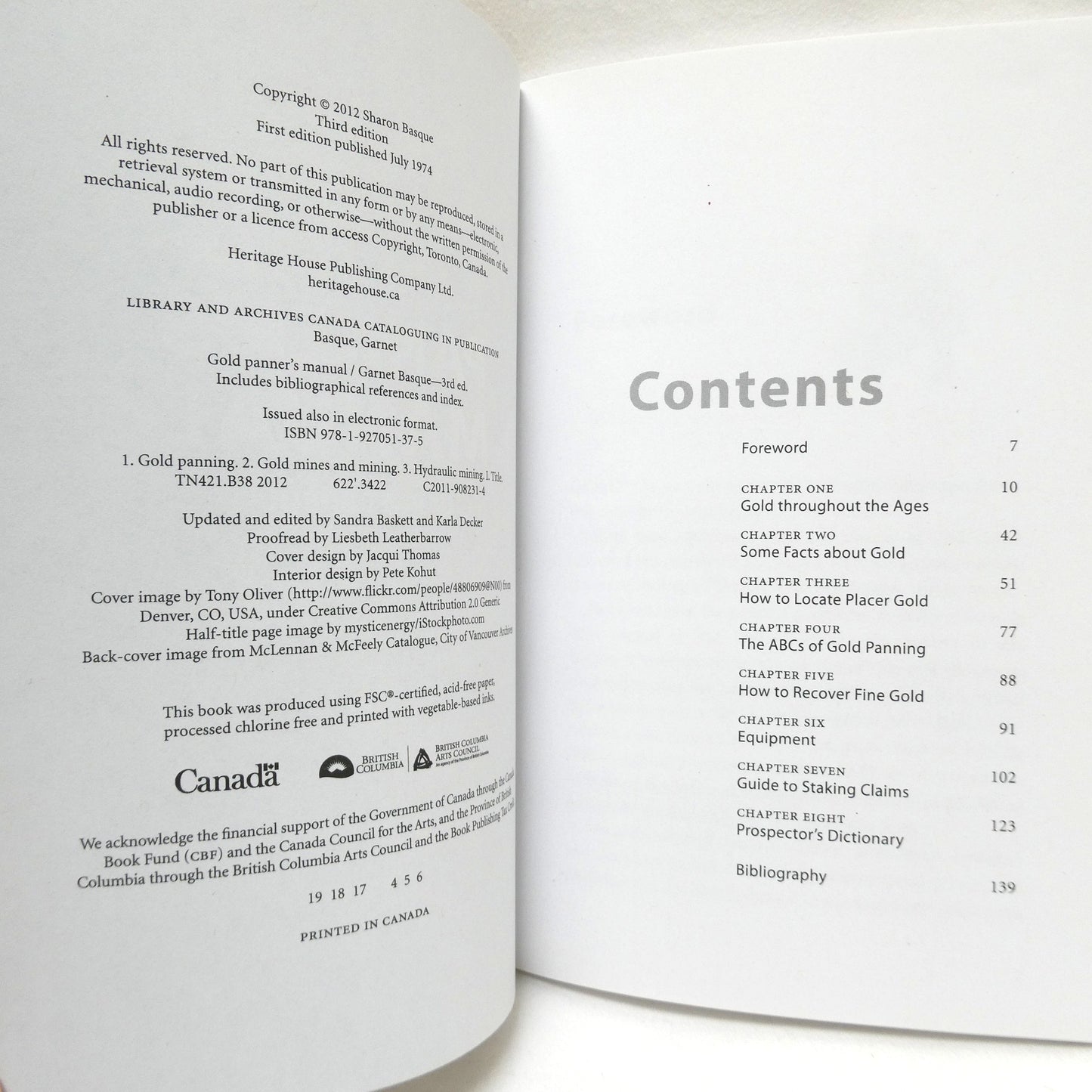 GOLD PANNER'S MANUAL, by Garnet Basque (2012 1st Ed.)