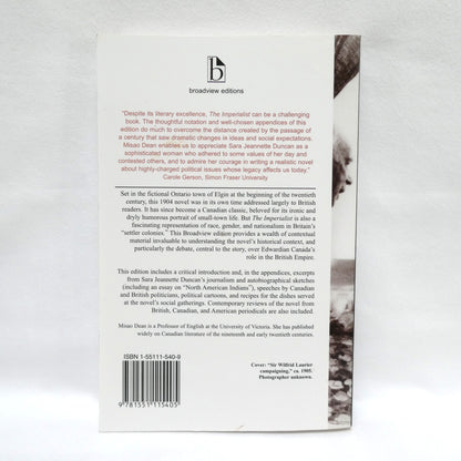 THE IMPERIALIST, A Novel by Sara Jeannette Duncan, Edited by Misao Dean (2005 1st Ed.)