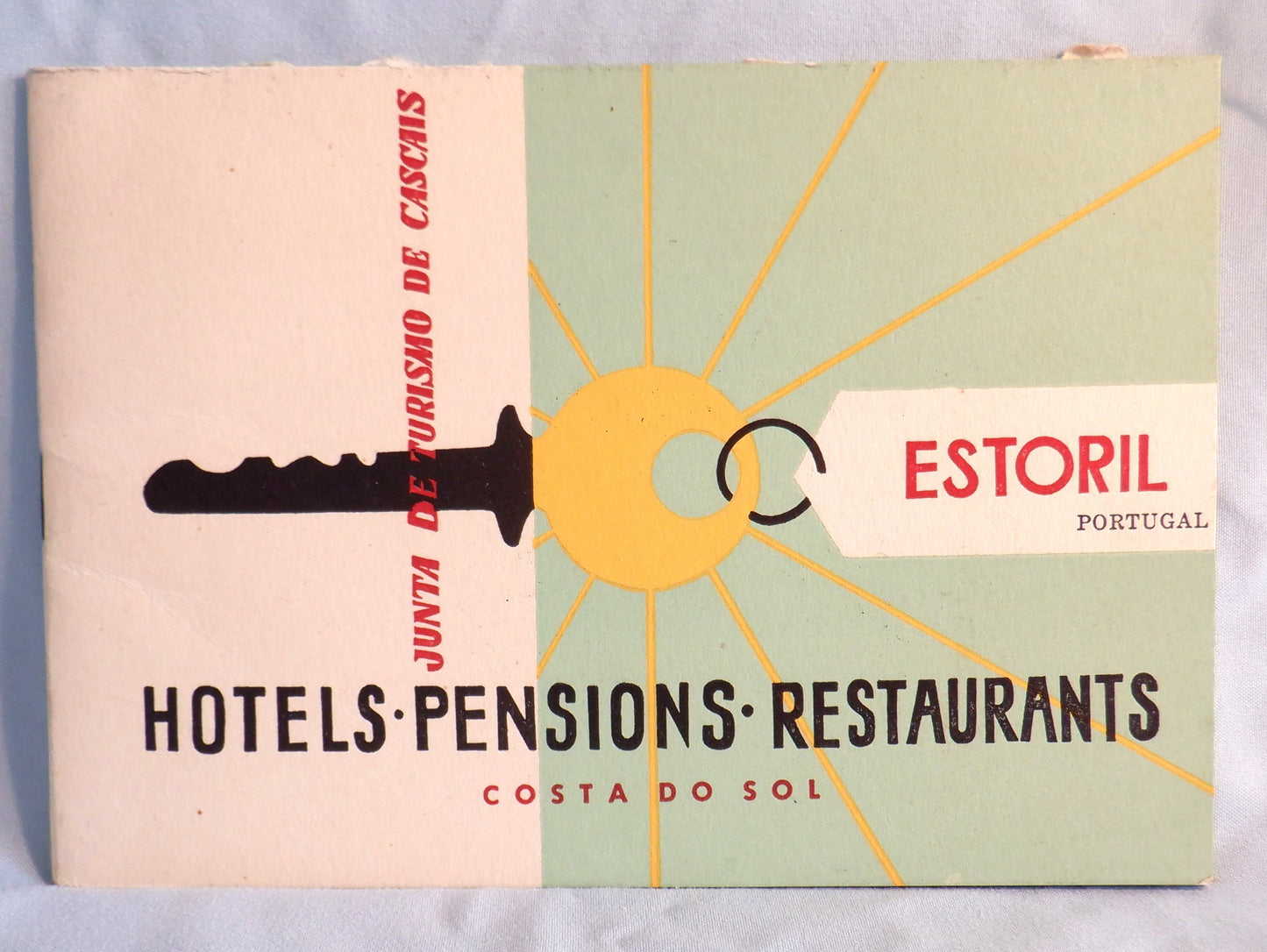 Vintage Pocket Guide to Estoril, PORTUGAL Hotels, Pensions, & Restaurants Guide, 1957