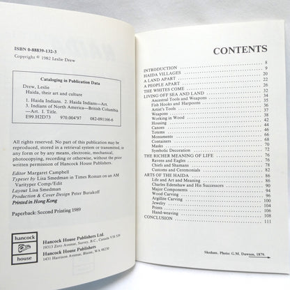 HAIDA, Their Art and Culture, by Leslie Drew (1982 1st Ed.)