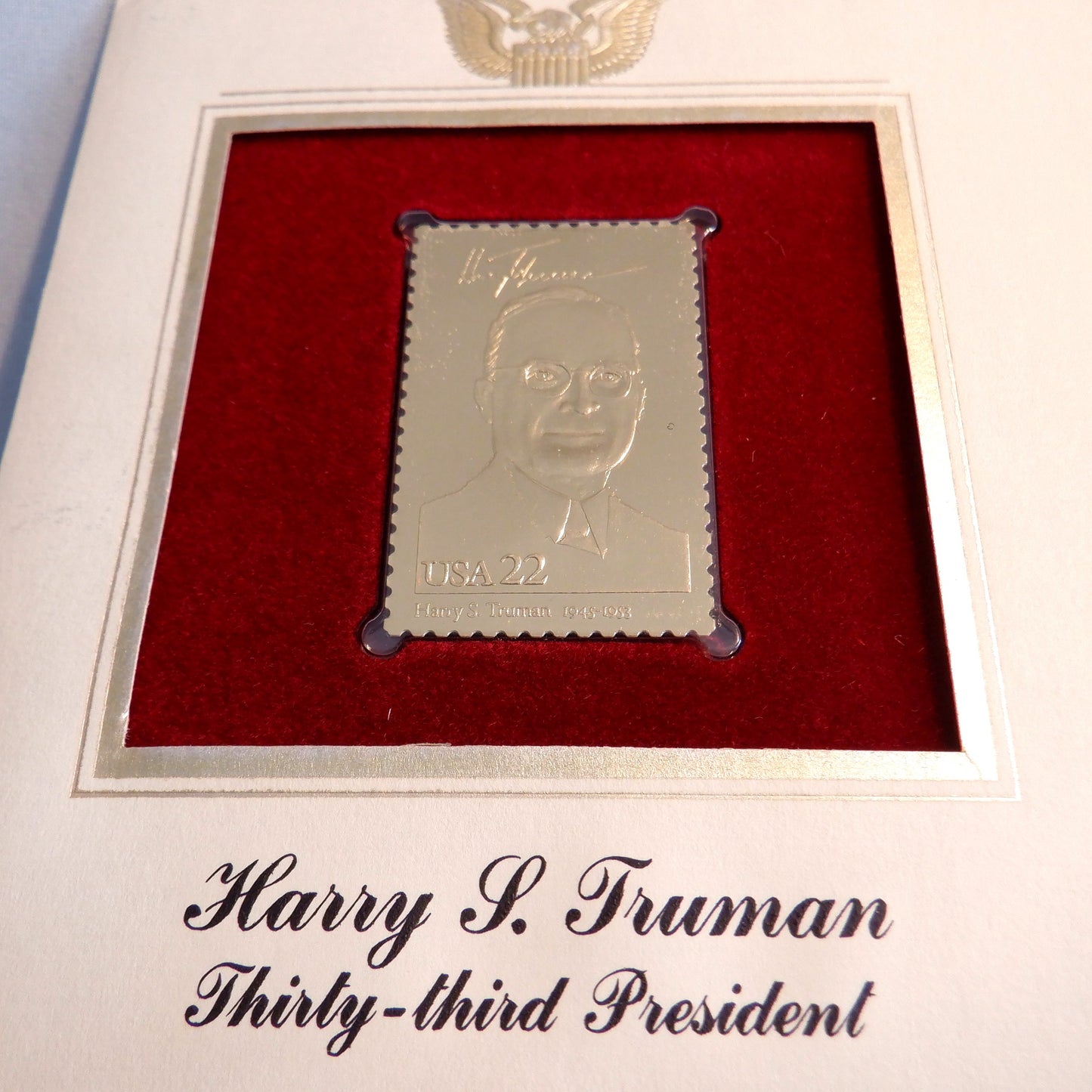 'First Day of Issue', Commemorative Envelope: HARRY L. TRUMAN, Thirty-Third President of The United States of America, 1986