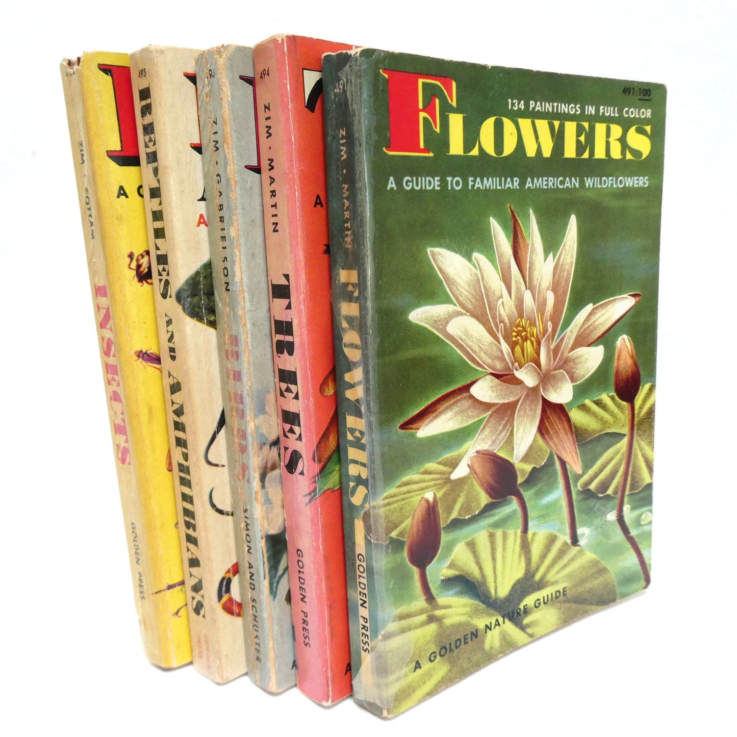 GOLDEN NATURE GUIDES: Mid-Century Pocket Reference Books on INSECTS, BIRDS, TREES, FLOWERS or REPTILES and AMPHIBIANS, Priced Individually!