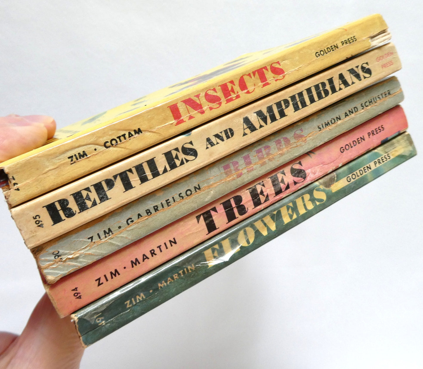 GOLDEN NATURE GUIDES: Mid-Century Pocket Reference Books on INSECTS, BIRDS, TREES, FLOWERS or REPTILES and AMPHIBIANS, Priced Individually!