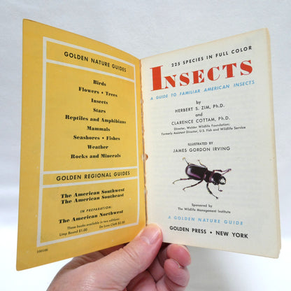 GOLDEN NATURE GUIDES: Mid-Century Pocket Reference Books on INSECTS, BIRDS, TREES, FLOWERS or REPTILES and AMPHIBIANS, Priced Individually!