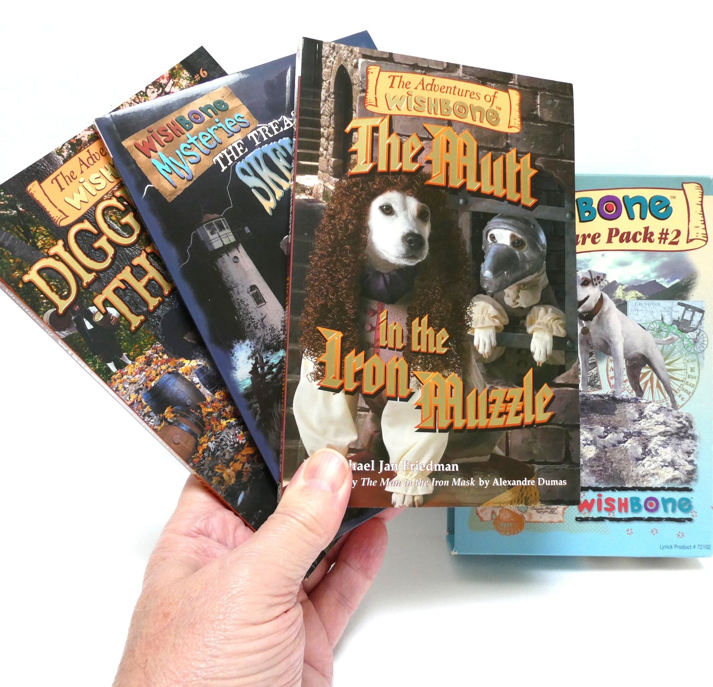 WISHBONE ADVENTURE PACK #2, Boxed Book Set of THREE, with Book #1 substitute!