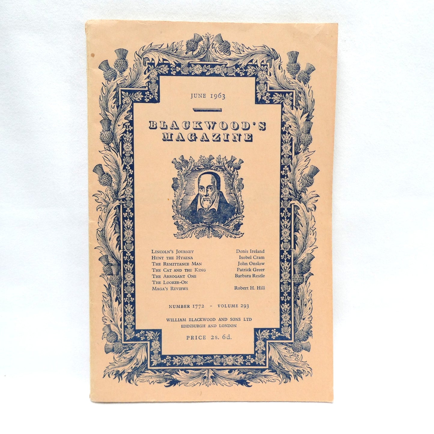 VINTAGE SET OF 3 BLACKWOOD'S MAGAZINES of Edinburgh and London: Includes June 1963, February 1964, and December 1967
