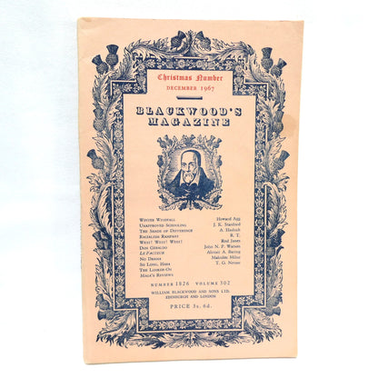 VINTAGE SET OF 3 BLACKWOOD'S MAGAZINES of Edinburgh and London: Includes June 1963, February 1964, and December 1967
