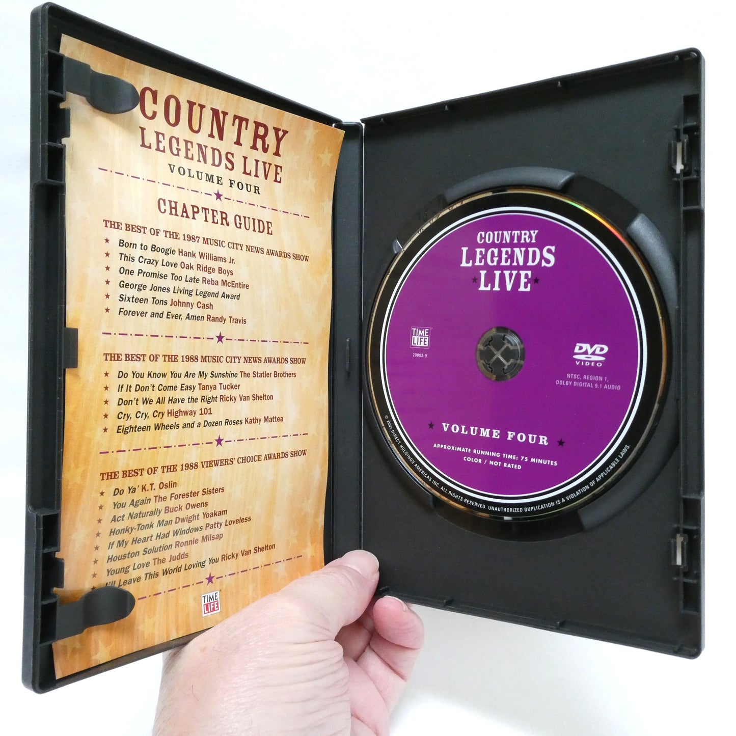 Time Life Presents: The 4-DVD 2005 COUNTRY LEGENDS LIVE, Volumes 1 to 4 in the Concert Video Series