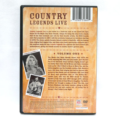 Time Life Presents: The 4-DVD 2005 COUNTRY LEGENDS LIVE, Volumes 1 to 4 in the Concert Video Series