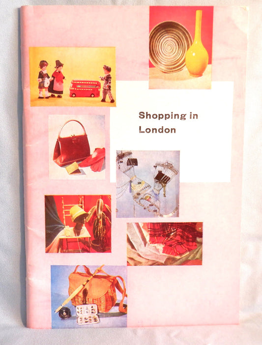 Vintage British Visitor Pocket Tourist Guide:' SHOPPING IN LONDON', 1956