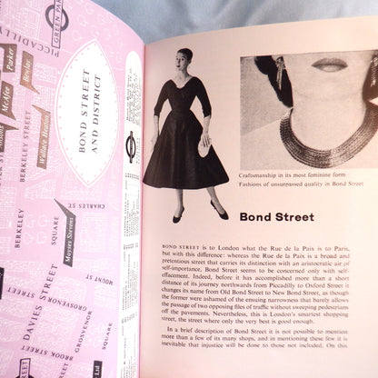 Vintage British Visitor Pocket Tourist Guide:' SHOPPING IN LONDON', 1956