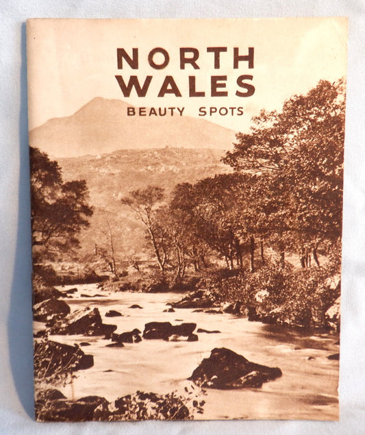A Vintage Photochrom Midget View Photo Book from The United Kingdom: 'NORTH WALES BEAUTY SPOTS', 1950's