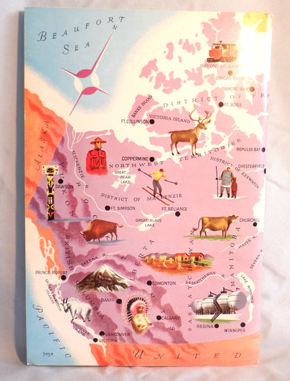 CANADA, Around The World Sticker Program Book, by The American Geographic Society (RARE New Condition with stickers!) 1968