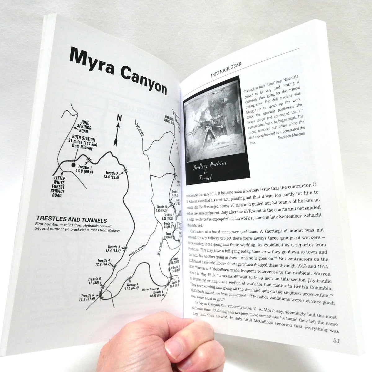 MYRA'S MEN: Building the Kettle Valley Railway,  Myra Canyon to Penticton, by Maurice Williams (2008 1st Ed.)