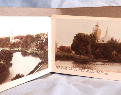 Antique Visitors Vest Pocket Souvenir Photo Snapshot Album of 'STRATFORD-ON-AVON,' 1920's