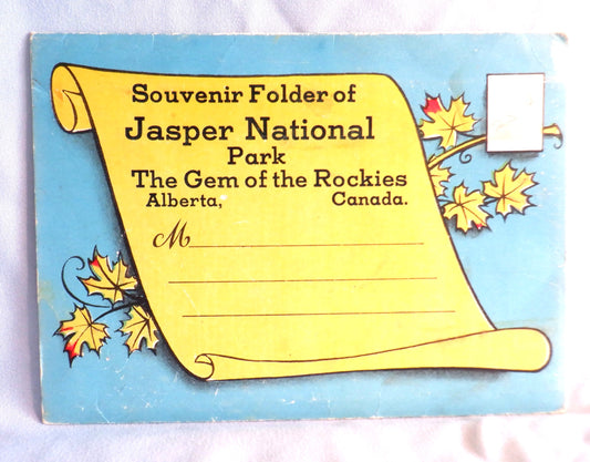 An Early-Century Canadian Souvenir Folding-Style Photo Album: 'JASPER NATIONAL PARK', Alberta, Canada, 1940's