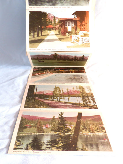 An Early-Century Canadian Souvenir Folding-Style Photo Album: 'JASPER NATIONAL PARK', Alberta, Canada, 1940's