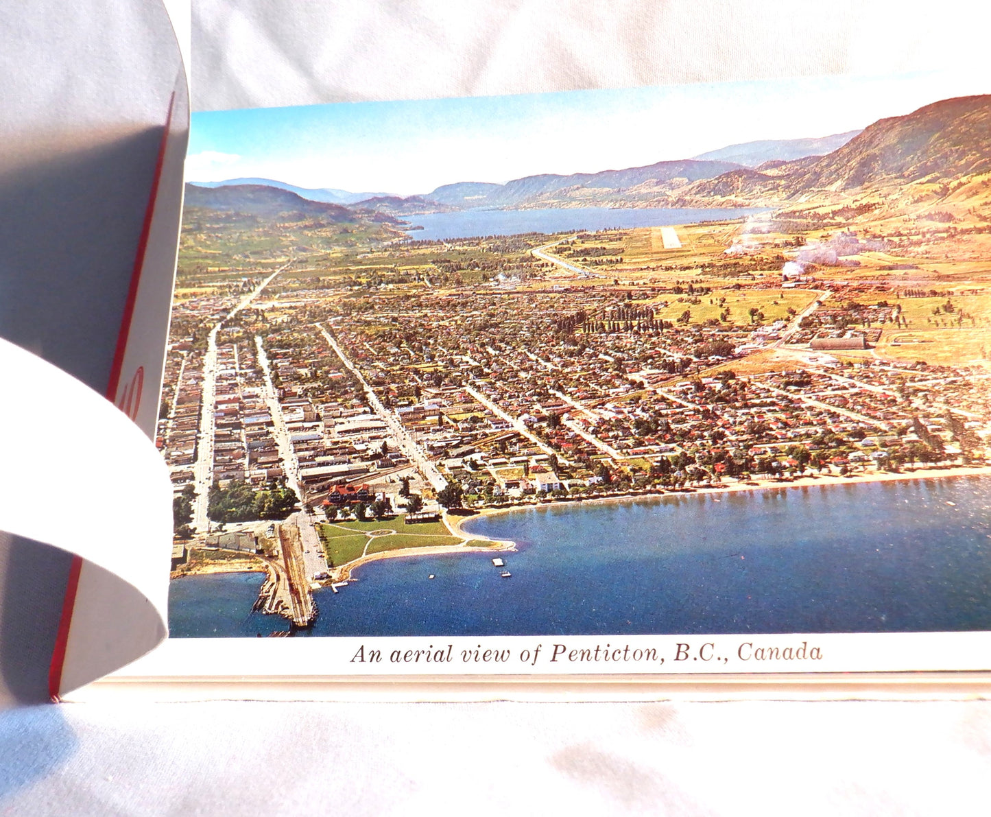 Vintage Full-Colour Photo Postcard Album of PENTICTON, British Columbia: "The City of Peaches and Beaches", 1950's