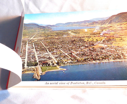 Vintage Full-Colour Photo Postcard Album of PENTICTON, British Columbia: "The City of Peaches and Beaches", 1950's