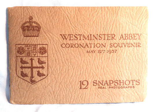 1937 King George VI Coronation Souvenir Booklet: 12 Real Photograph Snapshots of Westminster Abbey, United Kingdom