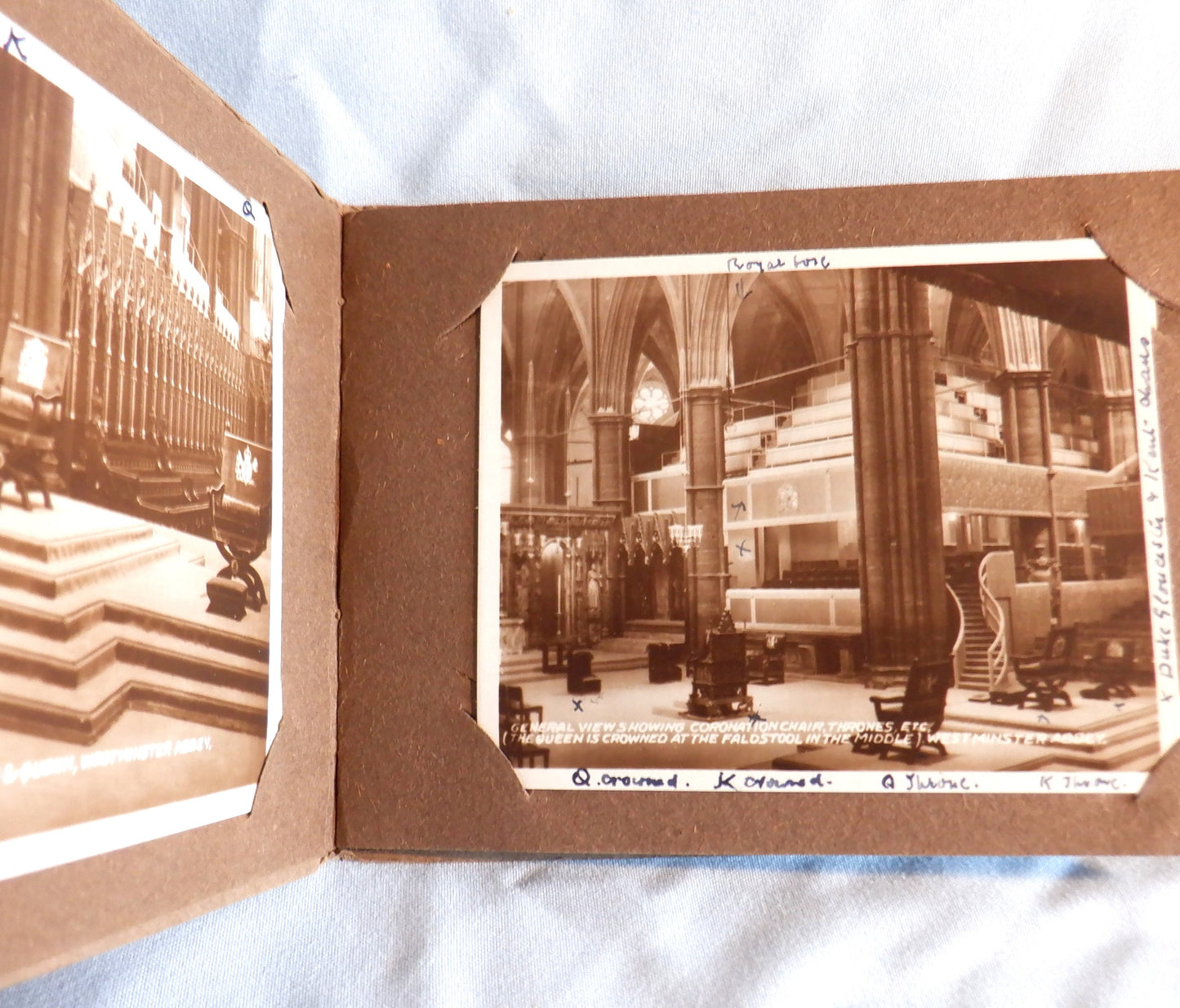 1937 King George VI Coronation Souvenir Booklet: 12 Real Photograph Snapshots of Westminster Abbey, United Kingdom