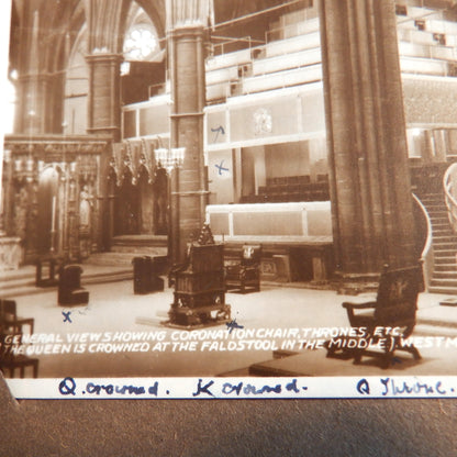 1937 King George VI Coronation Souvenir Booklet: 12 Real Photograph Snapshots of Westminster Abbey, United Kingdom