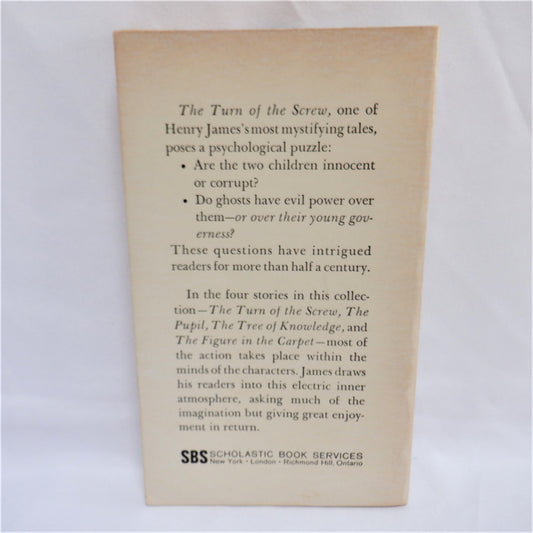 THE TURN OF THE SCREW AND OTHER STORIES, by Henry James, 1966