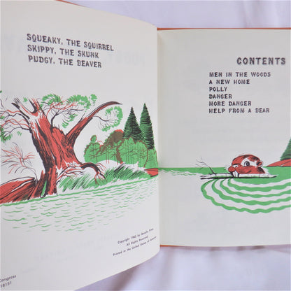 PUDGY, THE BEAVER, by Gene Darby, Illustrated by Edward Miller (1963 1st Ed.)