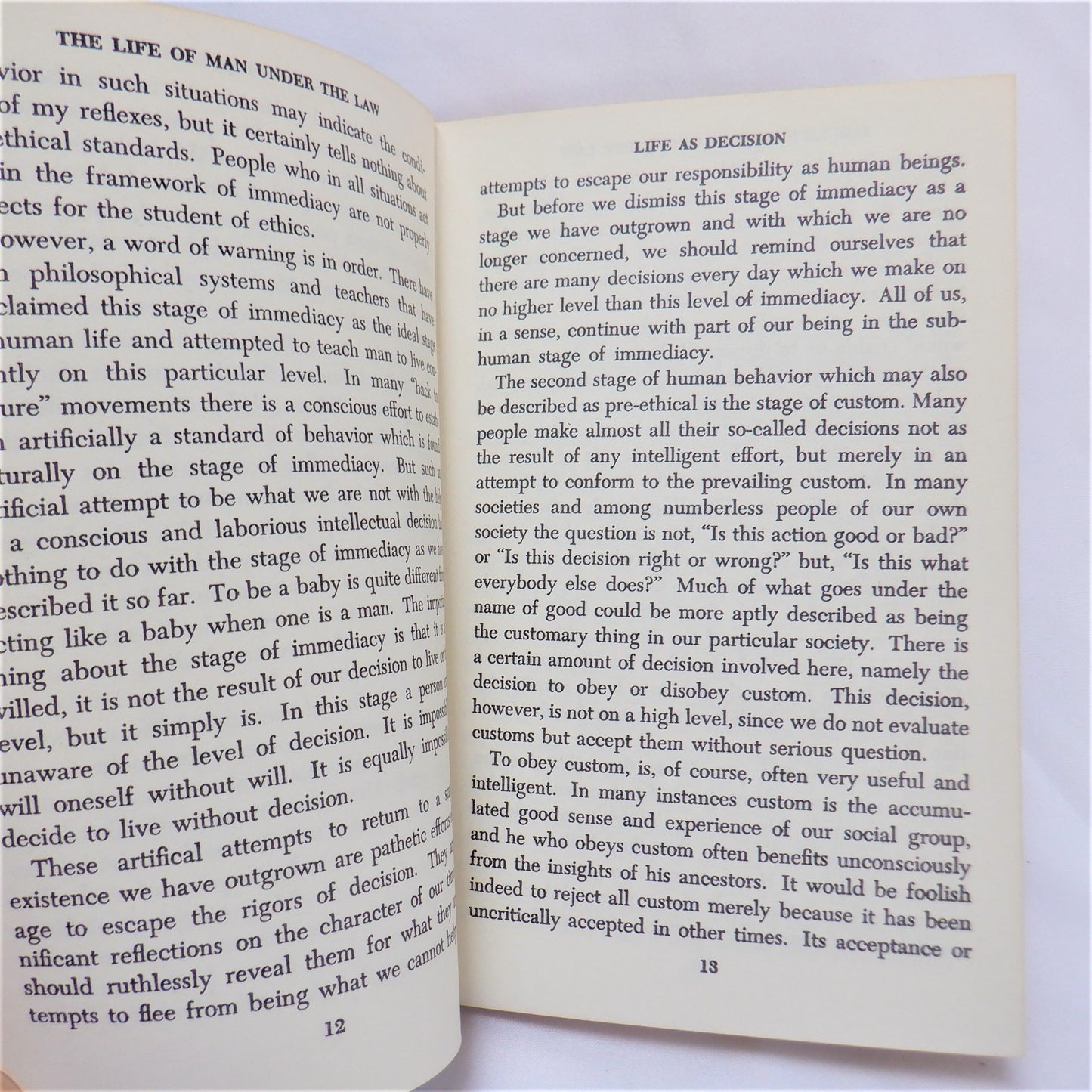 THE ETHICS OF DECISION, an Introduction to Christian Ethics by George W. Forell, 1970