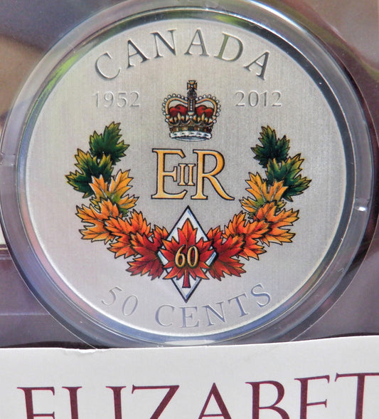 2012 Queen Elizabeth II Diamond Jubilee Limited Edition Canadian $2 STAMP AND .50 CENT COIN SET