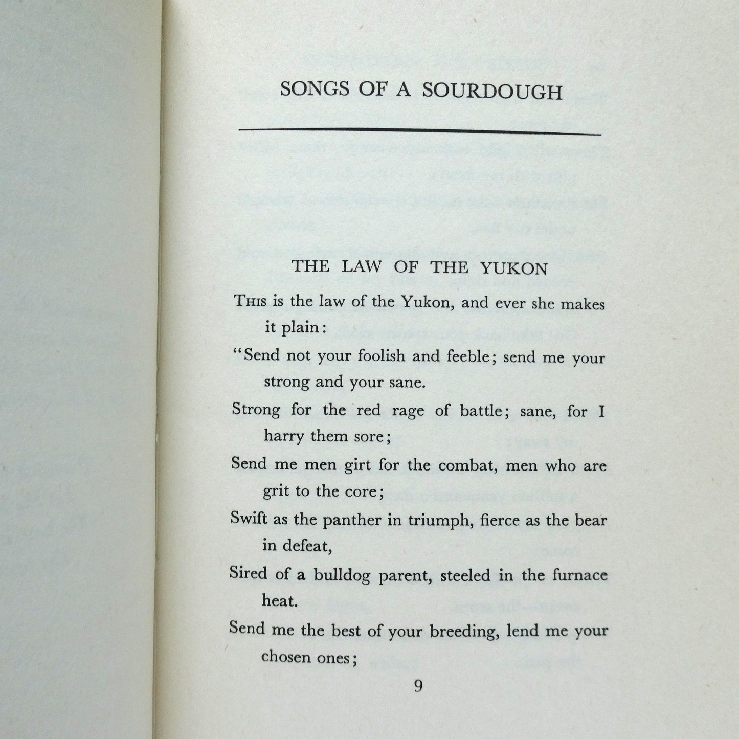 SONGS OF A SOURDOUGH, Poetry by Robert Service, 1962