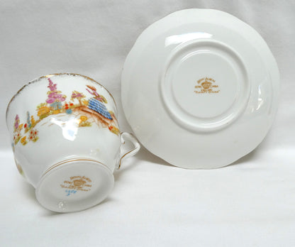 VINTAGE TEA CUP & SAUCER: Hand-Painted Dainty Dinah Theme by Royal Albert of England
