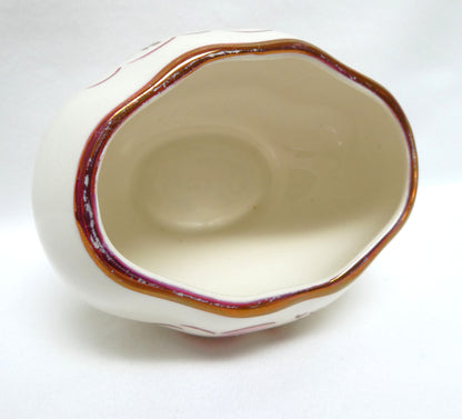 Rare Vintage "Old English House" Hand-Painted SUGAR BOWL BY GRAY'S POTTERY