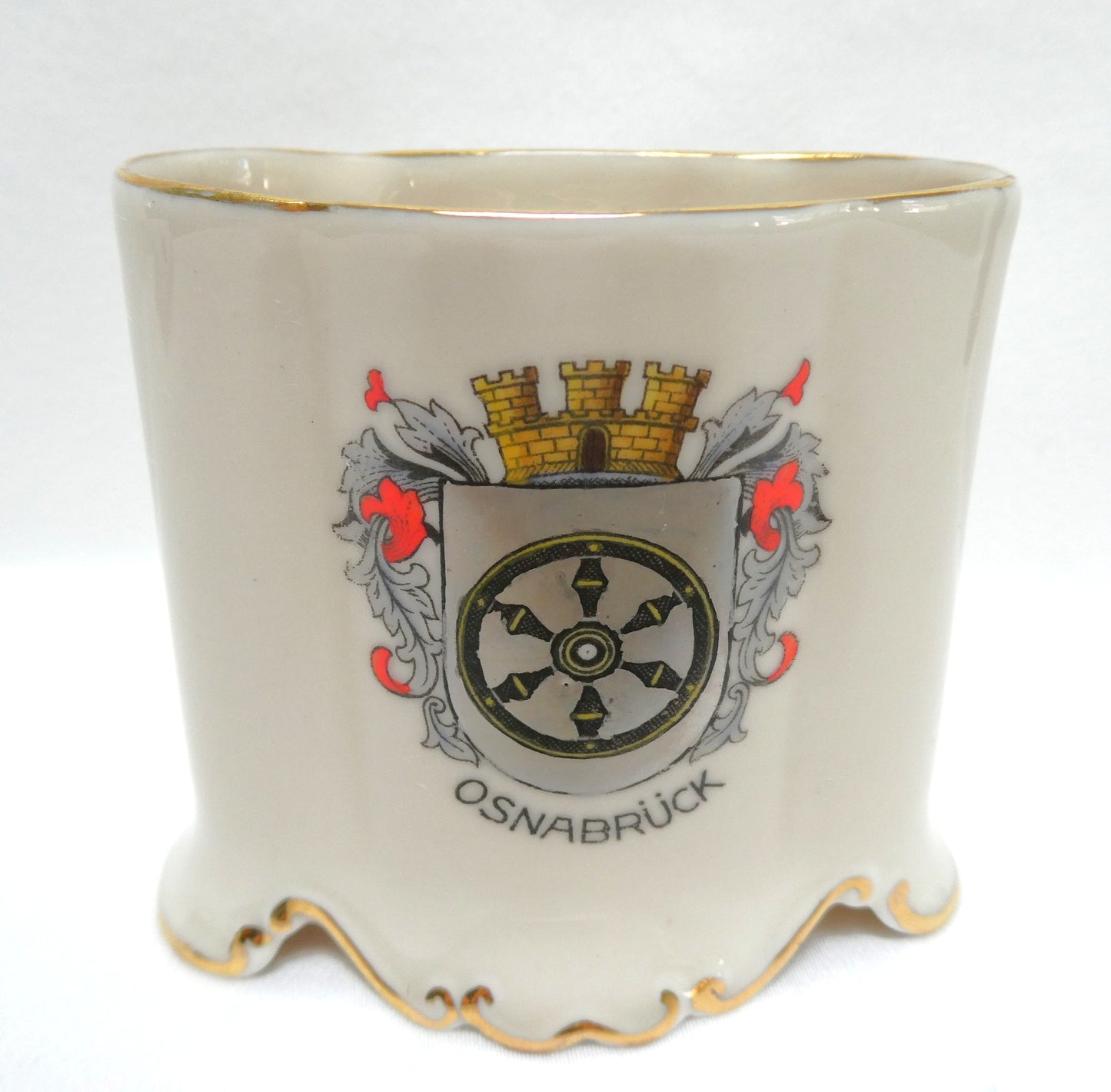 1950's Mid Century BARVARIAN TOOTHPICK HOLDER, Featuring OSNABRUCK Coat of Arms by Crown Barvaria