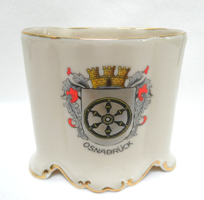 1950's Mid Century BARVARIAN TOOTHPICK HOLDER, Featuring OSNABRUCK Coat of Arms by Crown Barvaria