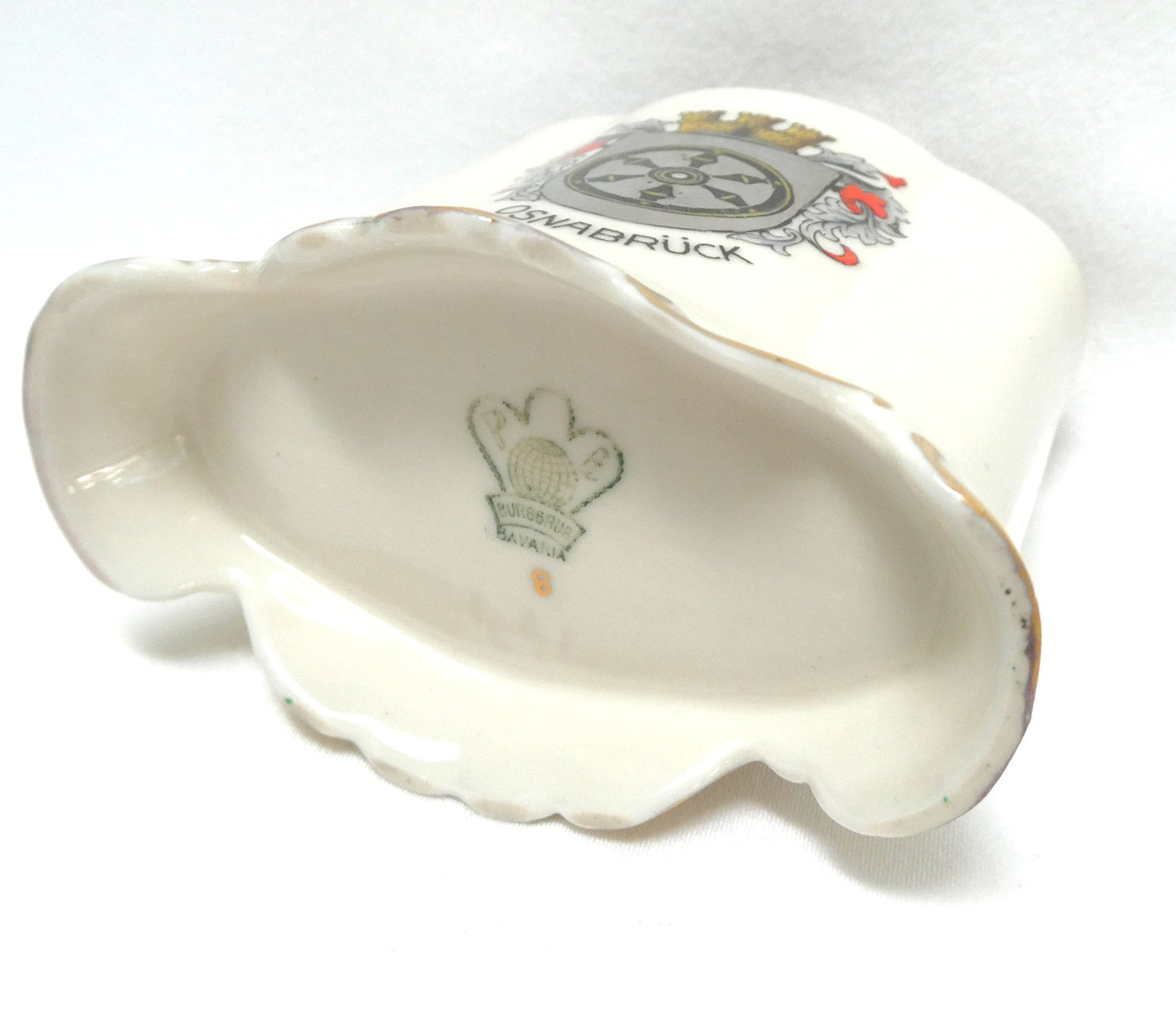 1950's Mid Century BARVARIAN TOOTHPICK HOLDER, Featuring OSNABRUCK Coat of Arms by Crown Barvaria