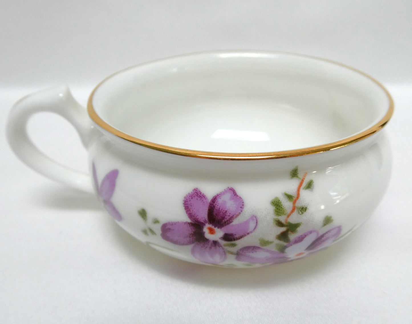 Rare Victorian FLAT DEMITASSE CUP, in The Collectible Violets Theme by Hammersley of England
