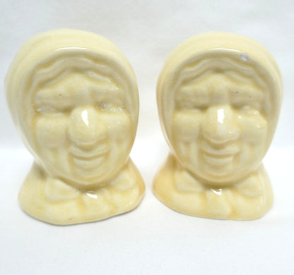 Mid Century SALT and PEPPER SHAKERS, "Old Woman by Cameron Clay Products of Marshall County, West Virginia!