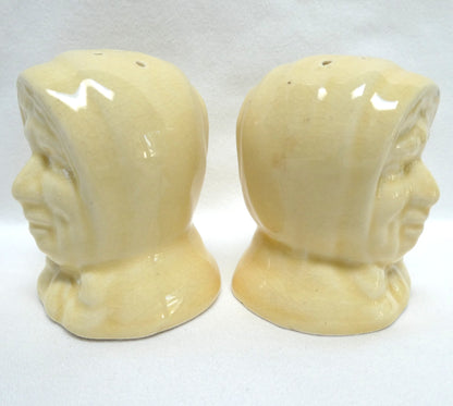 Mid Century SALT and PEPPER SHAKERS, "Old Woman by Cameron Clay Products of Marshall County, West Virginia!