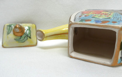 Mid Century Van Gogh Inspired Hand-Painted Hand-Coloured MINIATURE TEA POT with Lid