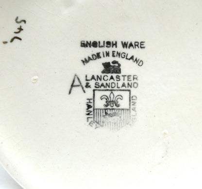 Sandland Silver Lusterware LARGE ROUND TRINKET TRAY and Matching Cover, by Sandland Ware of England (Copy)