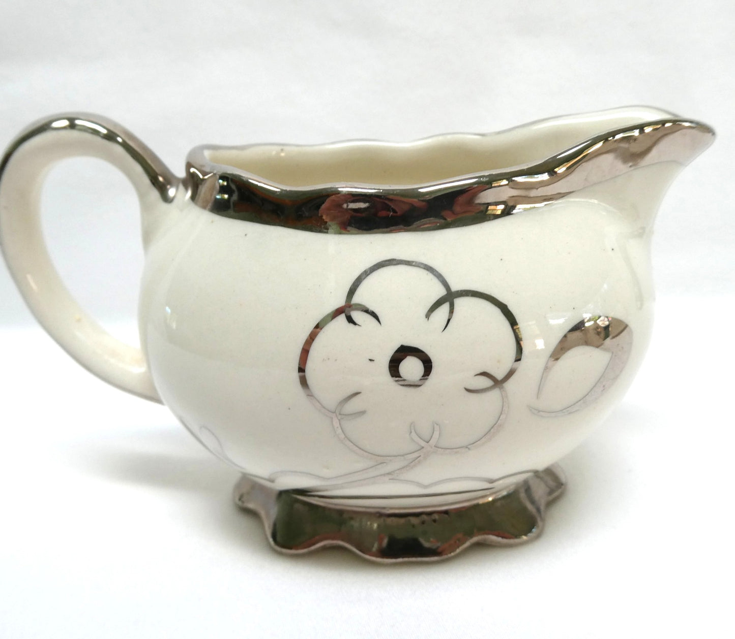 Sandland Silver Lusterware FLORAL DESIGN CREAMER, by Sandland Ware of England
