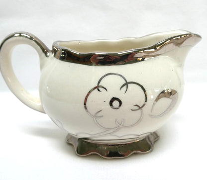 Sandland Silver Lusterware FLORAL DESIGN CREAMER, by Sandland Ware of England