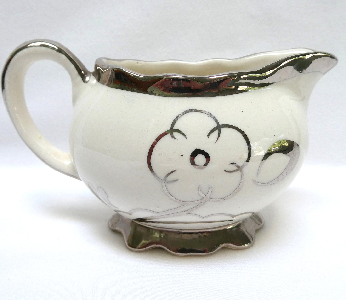 Sandland Silver Lusterware FLORAL DESIGN CREAMER, by Sandland Ware of England
