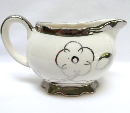Sandland Silver Lusterware FLORAL DESIGN CREAMER, by Sandland Ware of England
