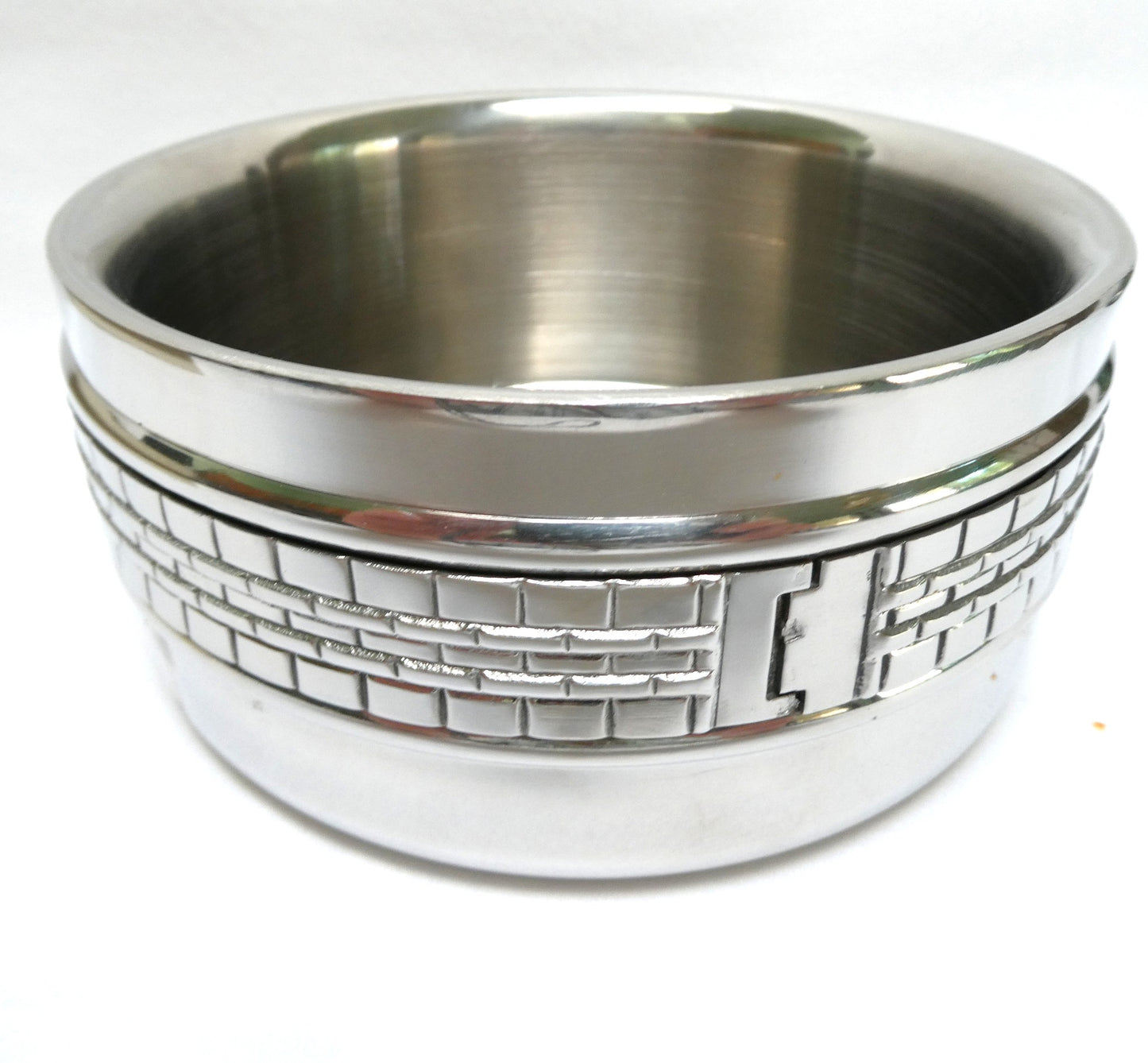 WINE COASTER BY RALPH LAUREN, Indian Stainless Steel 'Watch-Band' Themed, BRAND NEW-OLD STOCK!