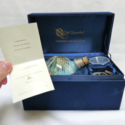 Ne' Qwa Art™ Catalytic Fragrance Oil Lamp in Original Box, plus accessories and COA: SOUTH PACIFIC ISLAND THEME by Paul Brent!