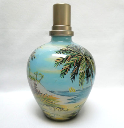 Ne' Qwa Art™ Catalytic Fragrance Oil Lamp in Original Box, plus accessories and COA: SOUTH PACIFIC ISLAND THEME by Paul Brent!